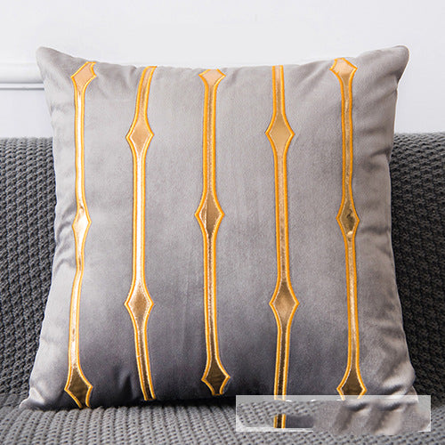 Golden Sofa Pillow Office Car Lumbar Cushion