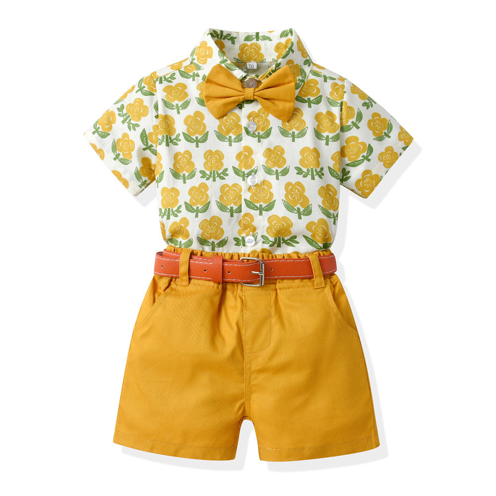 Seaside Holiday Brother And Sister Girl Dress Boy's Clothing Short Sleeve Sister And Brother Fashion