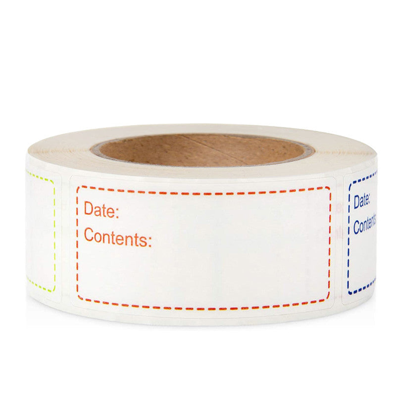 500 Rolls Of 3 Colors Date Stickers Kitchen Refrigerator Food Labels Storage Content Mark