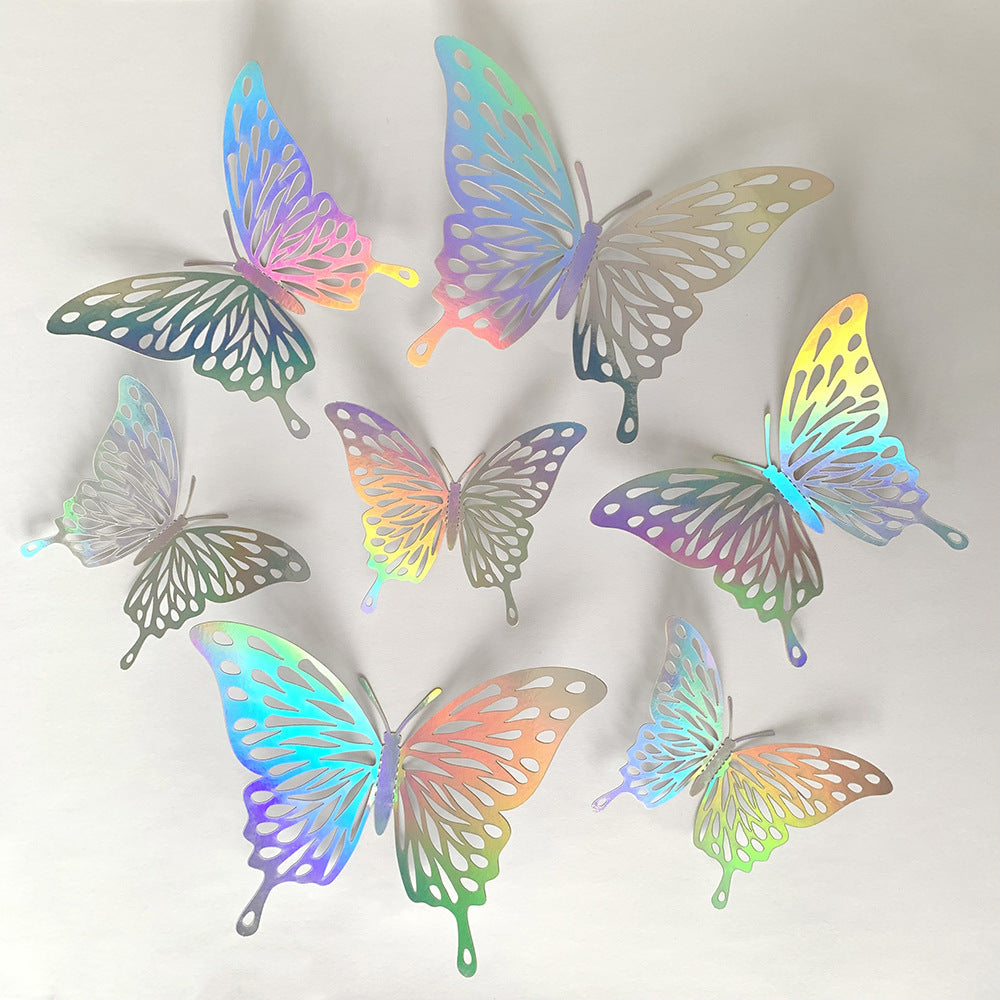 Three-Dimensional Hollow Butterfly Decorative Background Wall Sticker