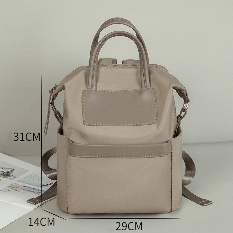 Women's Casual Backpack With Hand-Hold Design Lightweight And Waterproof Commuting Travel Computer Bag Large Capacity Handbag