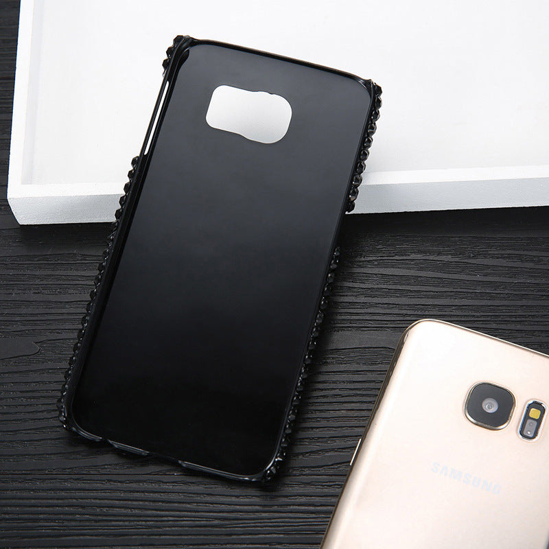 Mobile Phone Protective Shell Black Shell Skull Rhinestone
