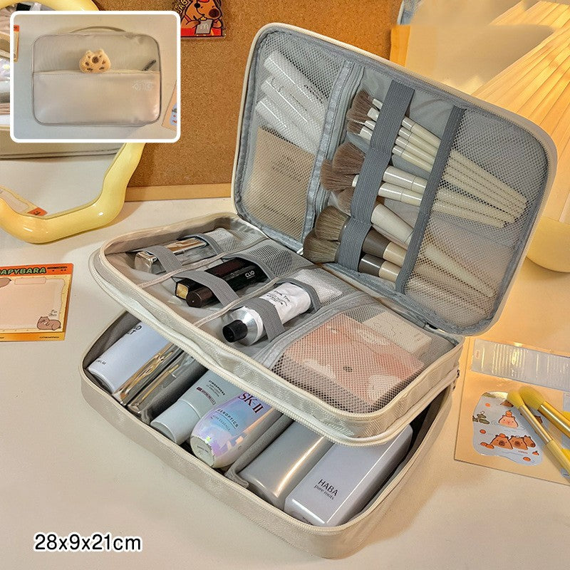 Large Capacity Cosmetic Bag Multi-Function Layering