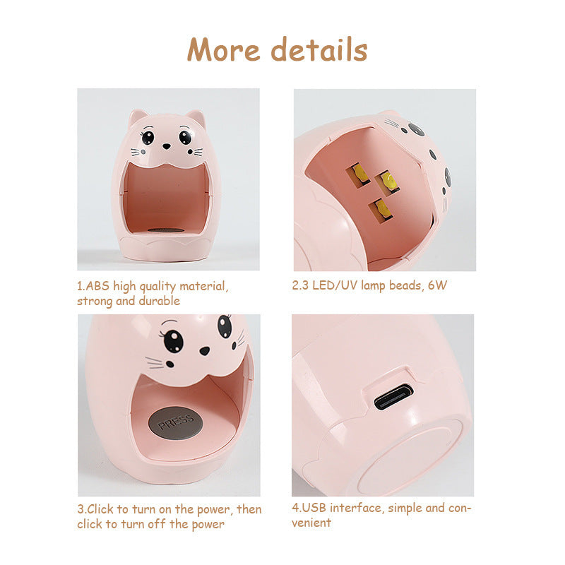 New Mini-Portable Nails Phototherapy Lamp Cute Egg Shape