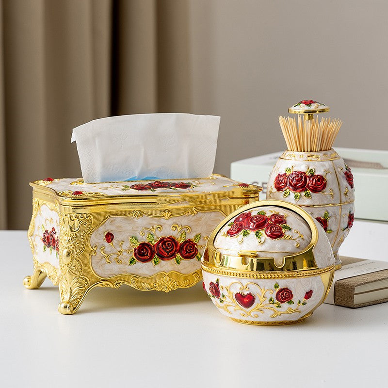 Luxury Plastic Tissue Box Toothpick Holder