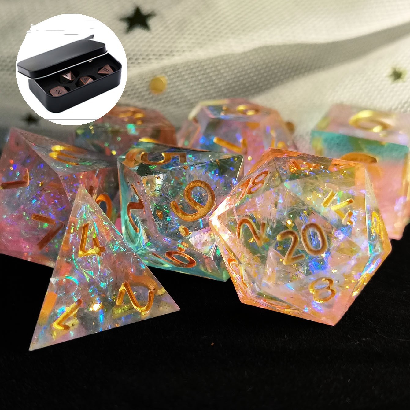 Gradual Blue Dice Prop Toy