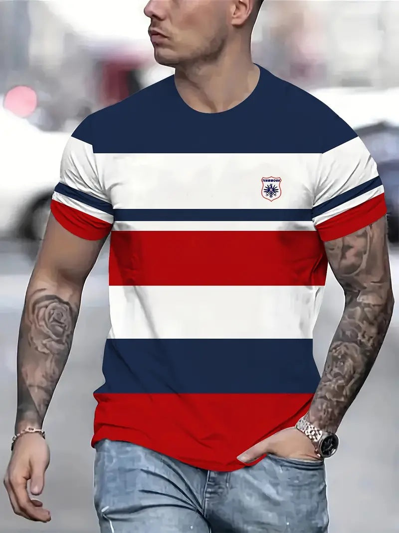 Men's Clothing Sports Digital 3DT T-Shirt Short Sleeve