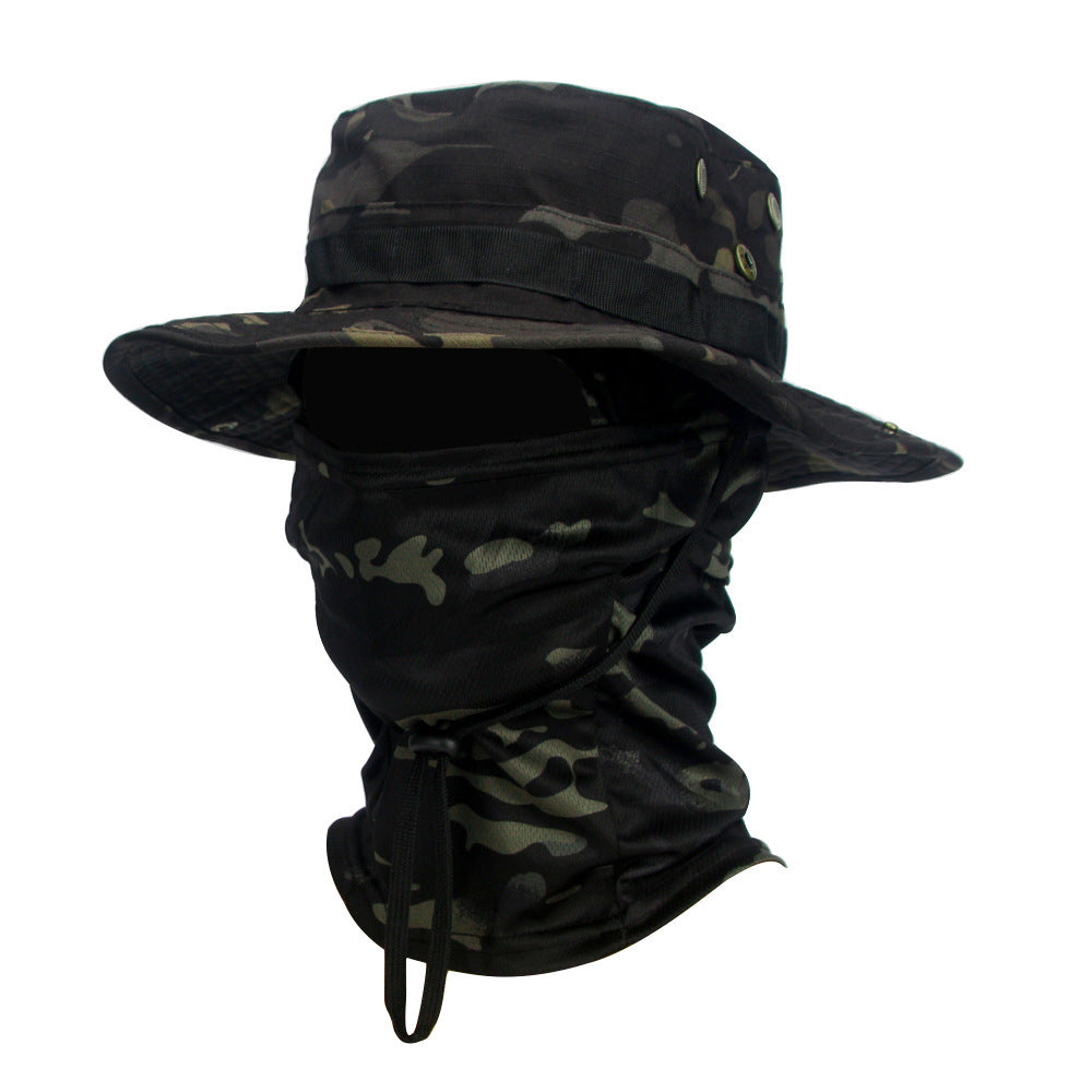 Camouflage Boonie Hat Army Summer Breathable Sun-proof Army Fans Rounded Hat