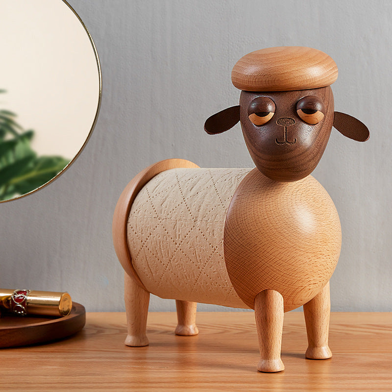 Funny Cartoon Paper Roll Holder Living Room Desktop Animal Ornaments