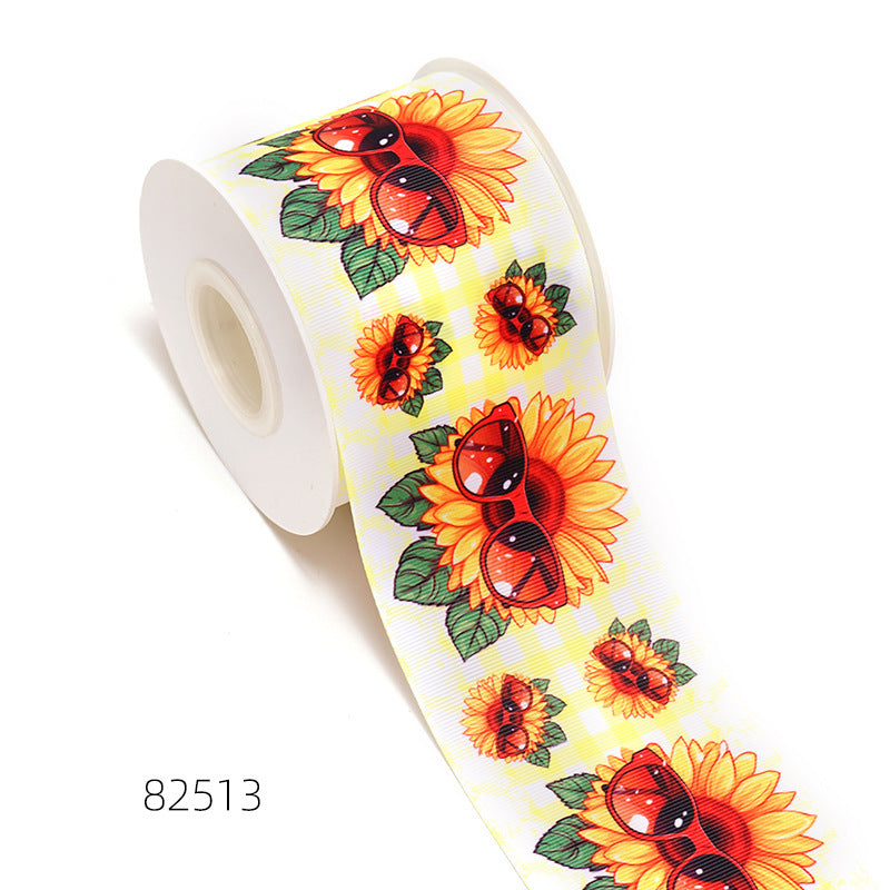 Flowers And Plants Cartoon Printed Ribbon