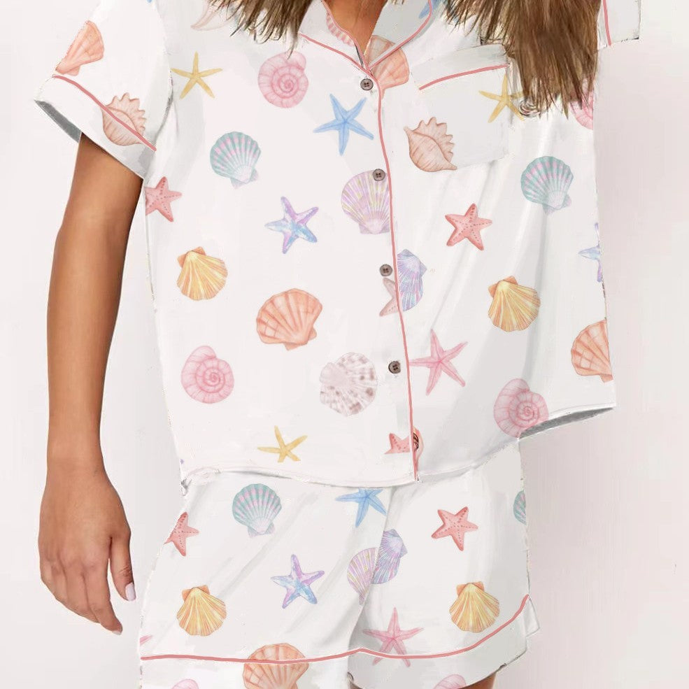 Digital Printing Can Be Outerwear Short-Sleeved Shorts Suit Women