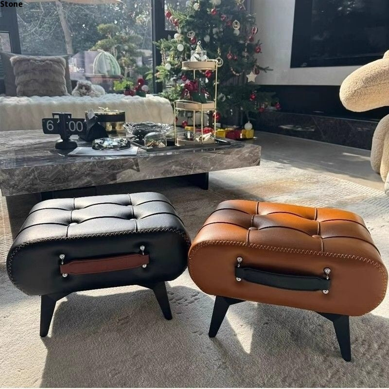 Household Soft Bag Cushion Light Luxury Short Stool Household Soft Seats