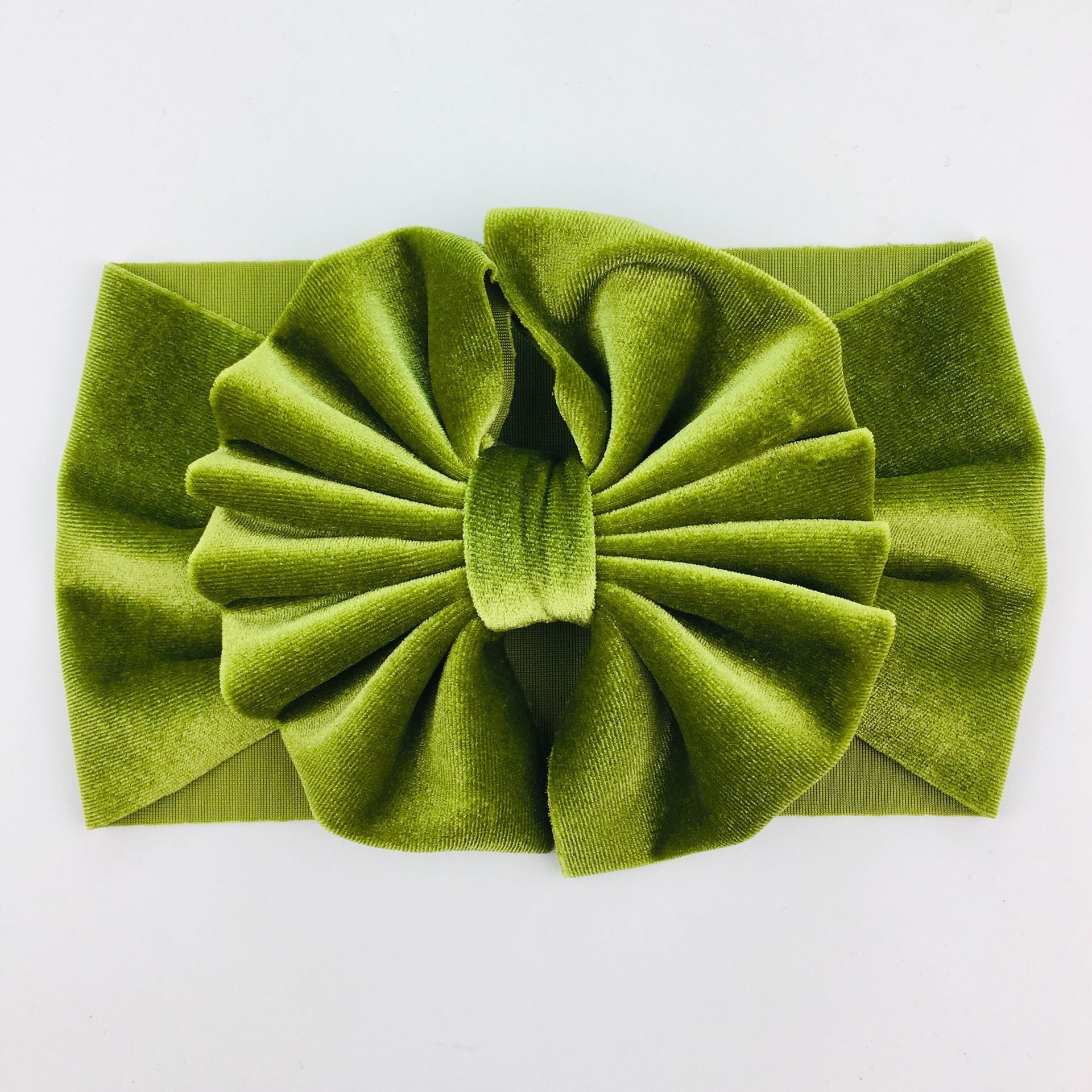 Headband Oversized Gold Velvet Bow