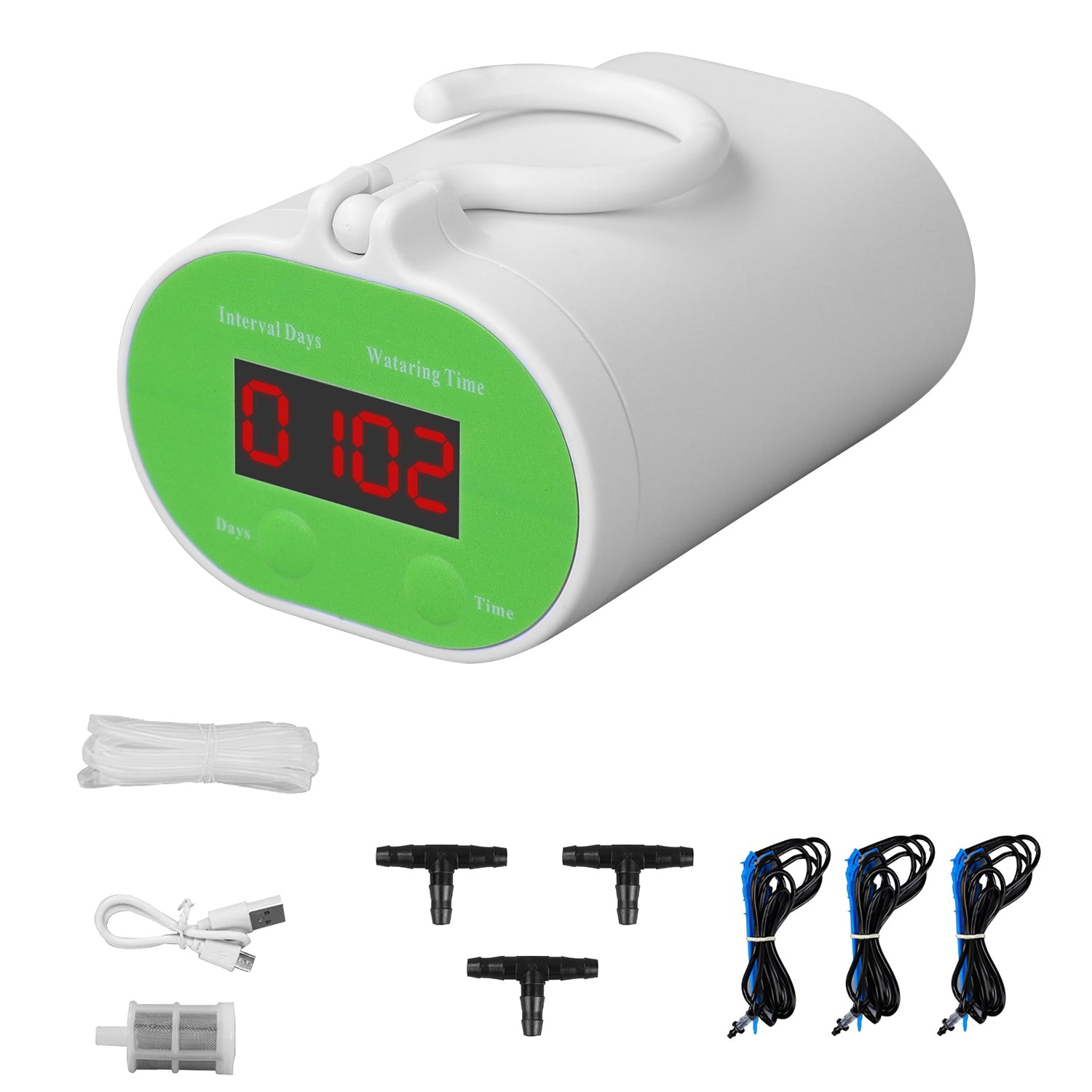 1Pc Automatic Watering System With Timer For 12Plants Rechargeable Battery Programmable Plant Watering Timer Drip Irrigation System For Indoor