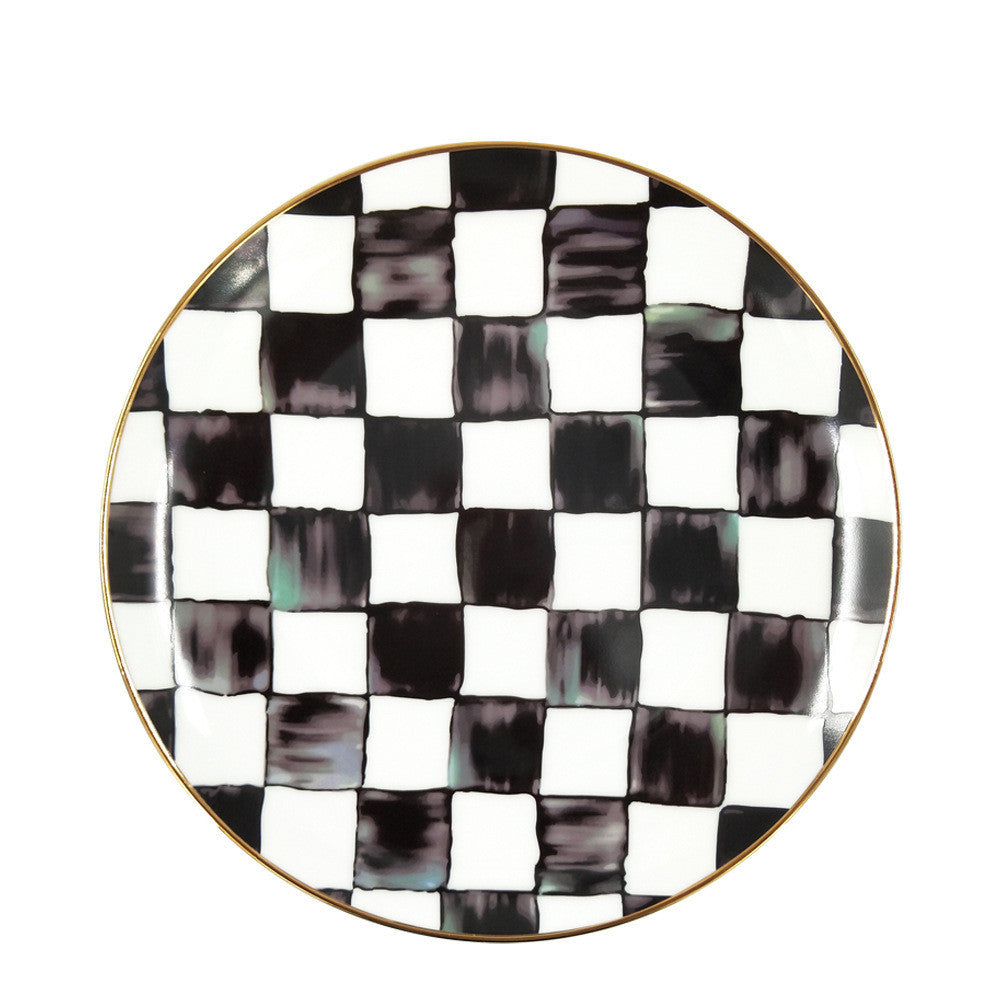 Black And White Checkerboard Bone China Tableware