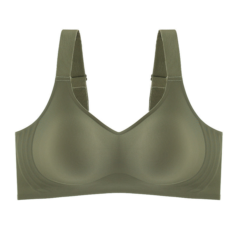 3D Jelly Stick Soft Support Gathering Bra Summer Thin Section Traceless Underwear Accessory Breast Push Up Bra