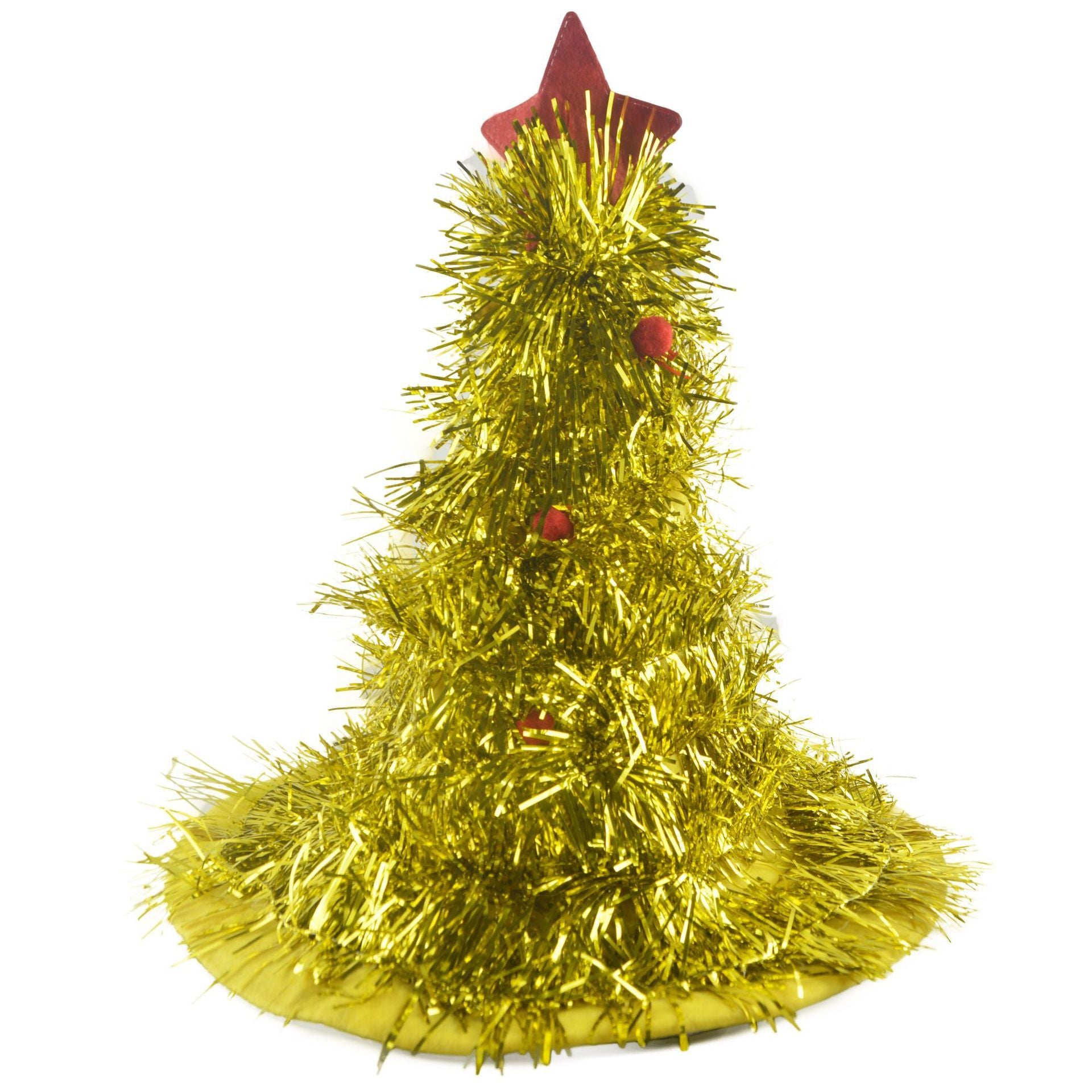 Christmas Green Gold Silk Christmas Hat Decoration