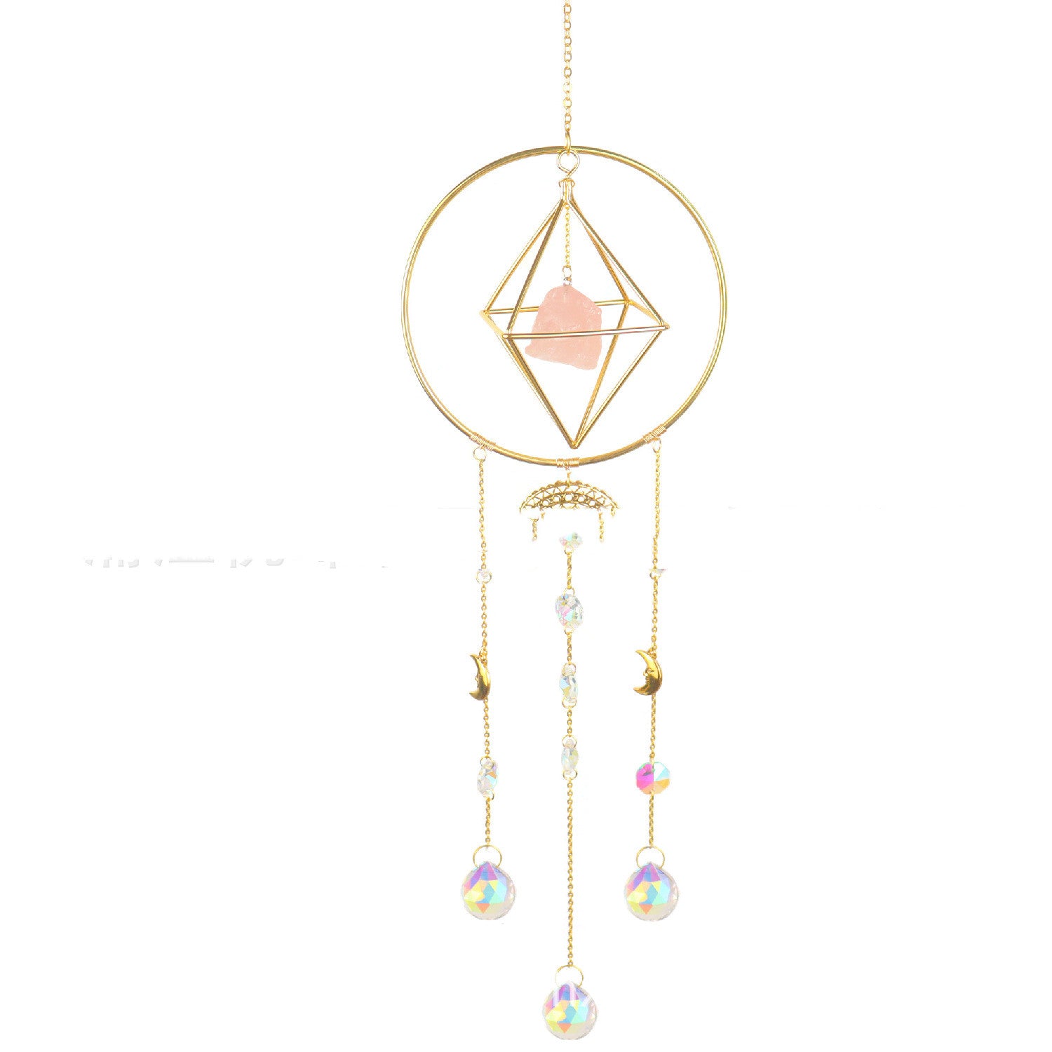 Original Design Gravel Creative Large Circle Crystal Pendant