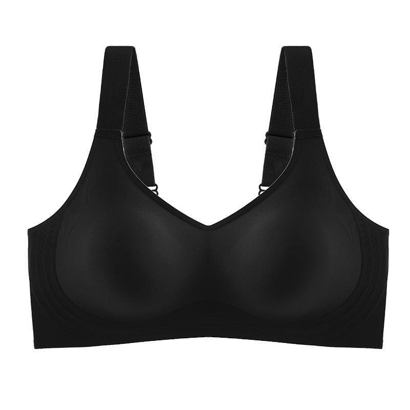 3D Jelly Stick Soft Support Gathering Bra Summer Thin Section Traceless Underwear Accessory Breast Push Up Bra