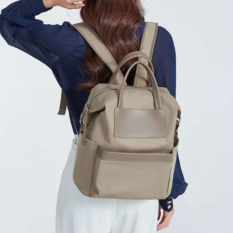 Women's Casual Backpack With Hand-Hold Design Lightweight And Waterproof Commuting Travel Computer Bag Large Capacity Handbag