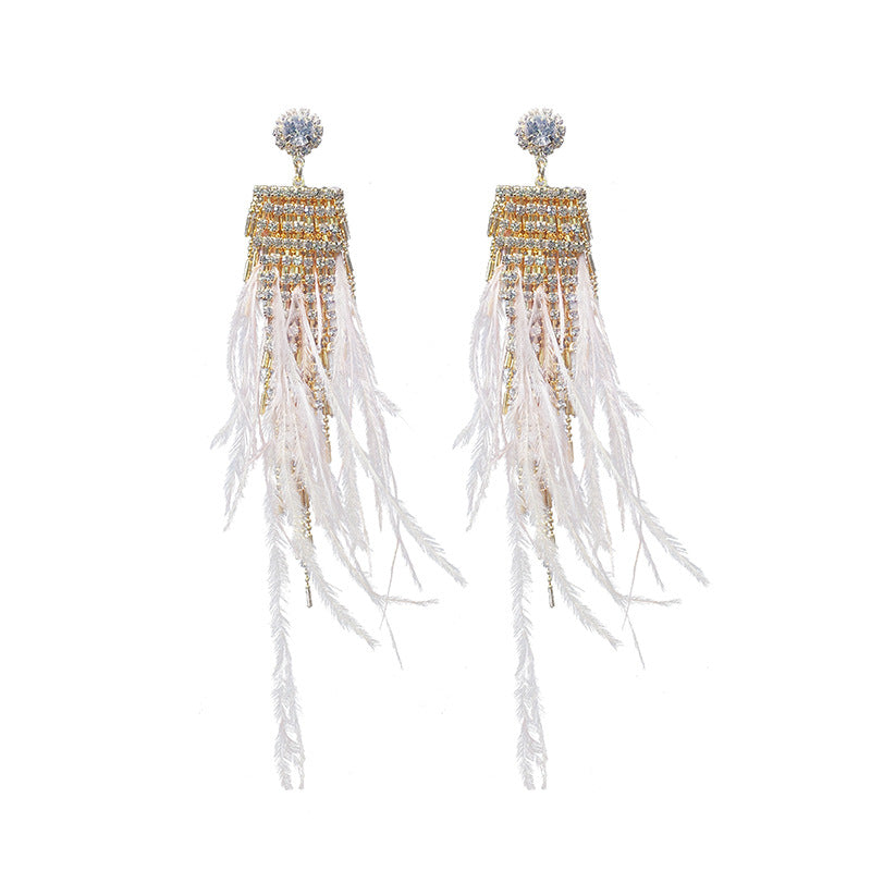 Feather Gold-Plated Earrings