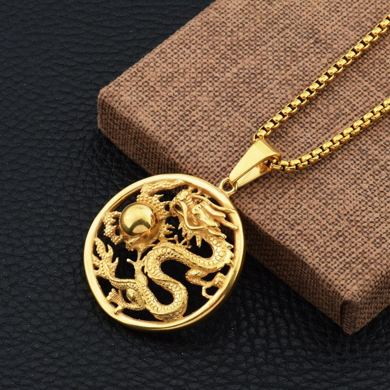 Medusa Ring Dragon Play Pearl Necklace Light Luxury Small Snake Jewelry