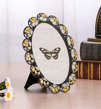 European Creative Enamel Metal Photo Frame