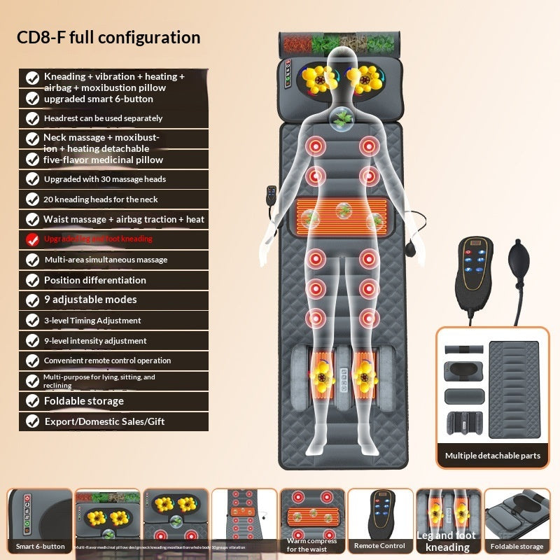 Full-Body Multi-function Kneading Heating Waist And Back Electric Massager