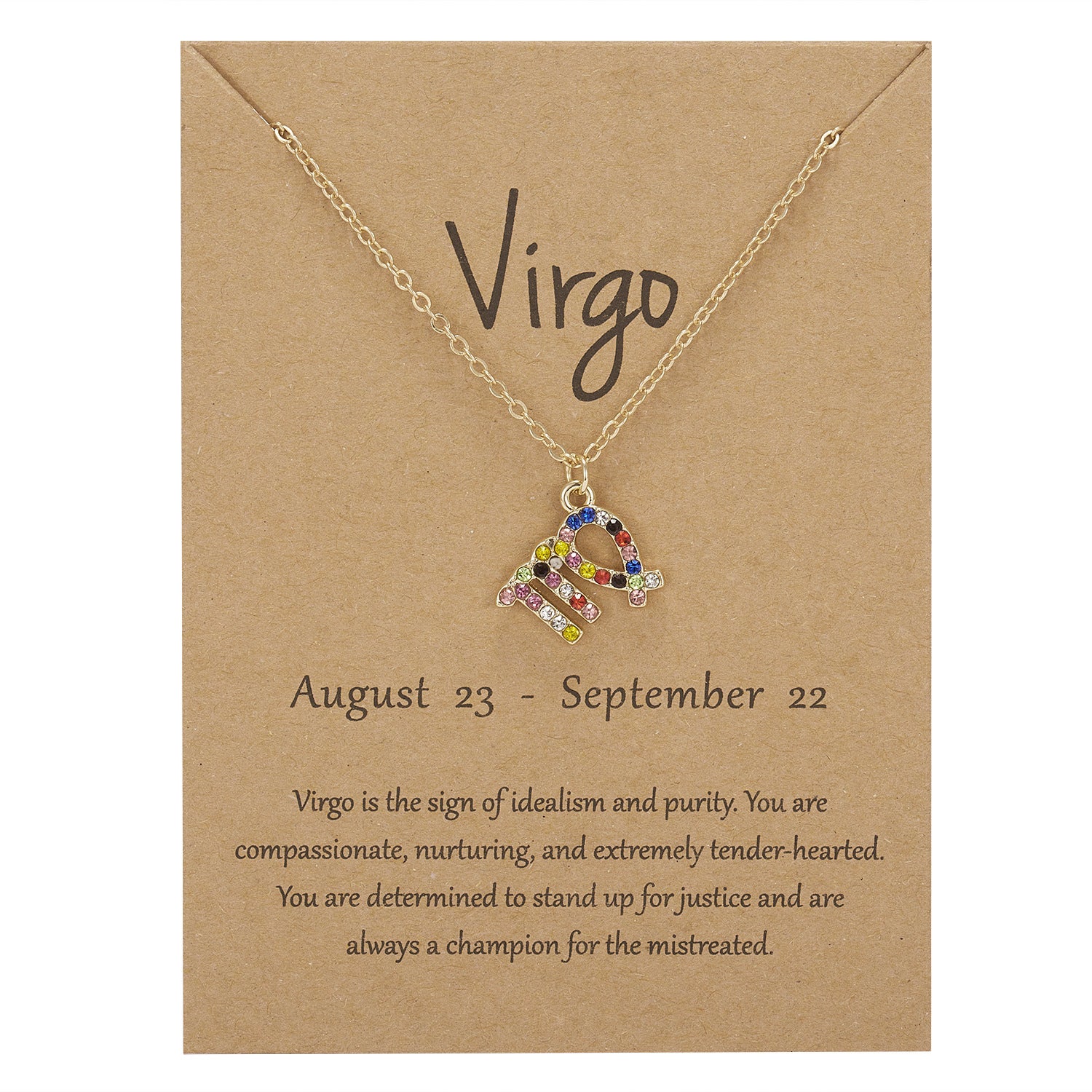 Pisces - Rhinestone Symbol Necklace