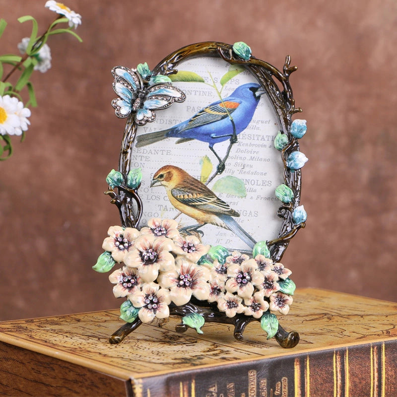 European Creative Enamel Metal Photo Frame