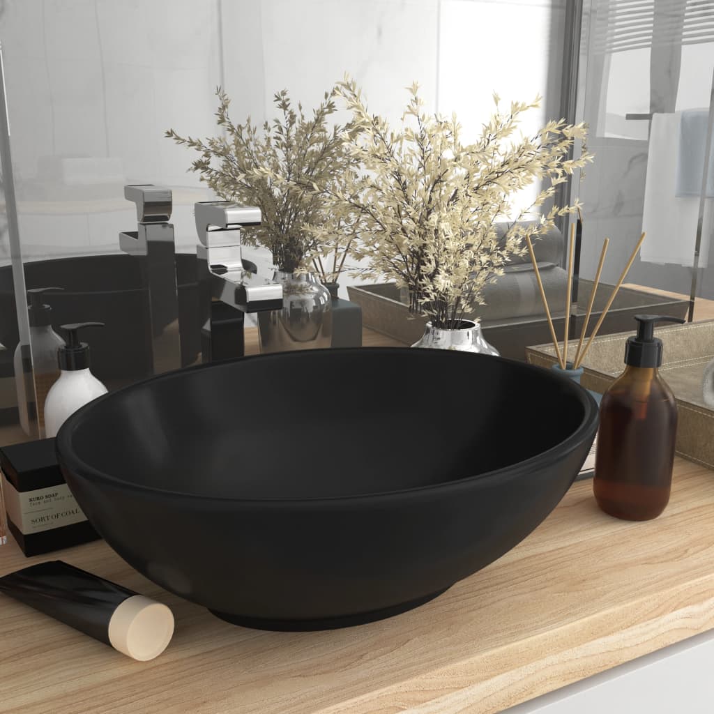 Luxury Oval Washbasin Matte Ceramic Luxury