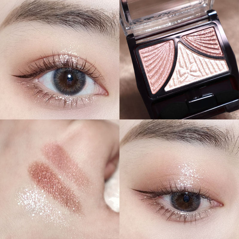 Pearlescent Matte Bow 3-Color Eyeshadow Palette