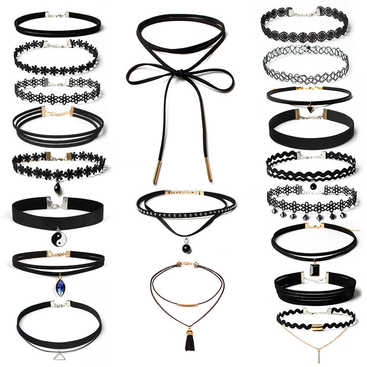 Simple Lolita Fake Collar Collar Necklace Combination Set