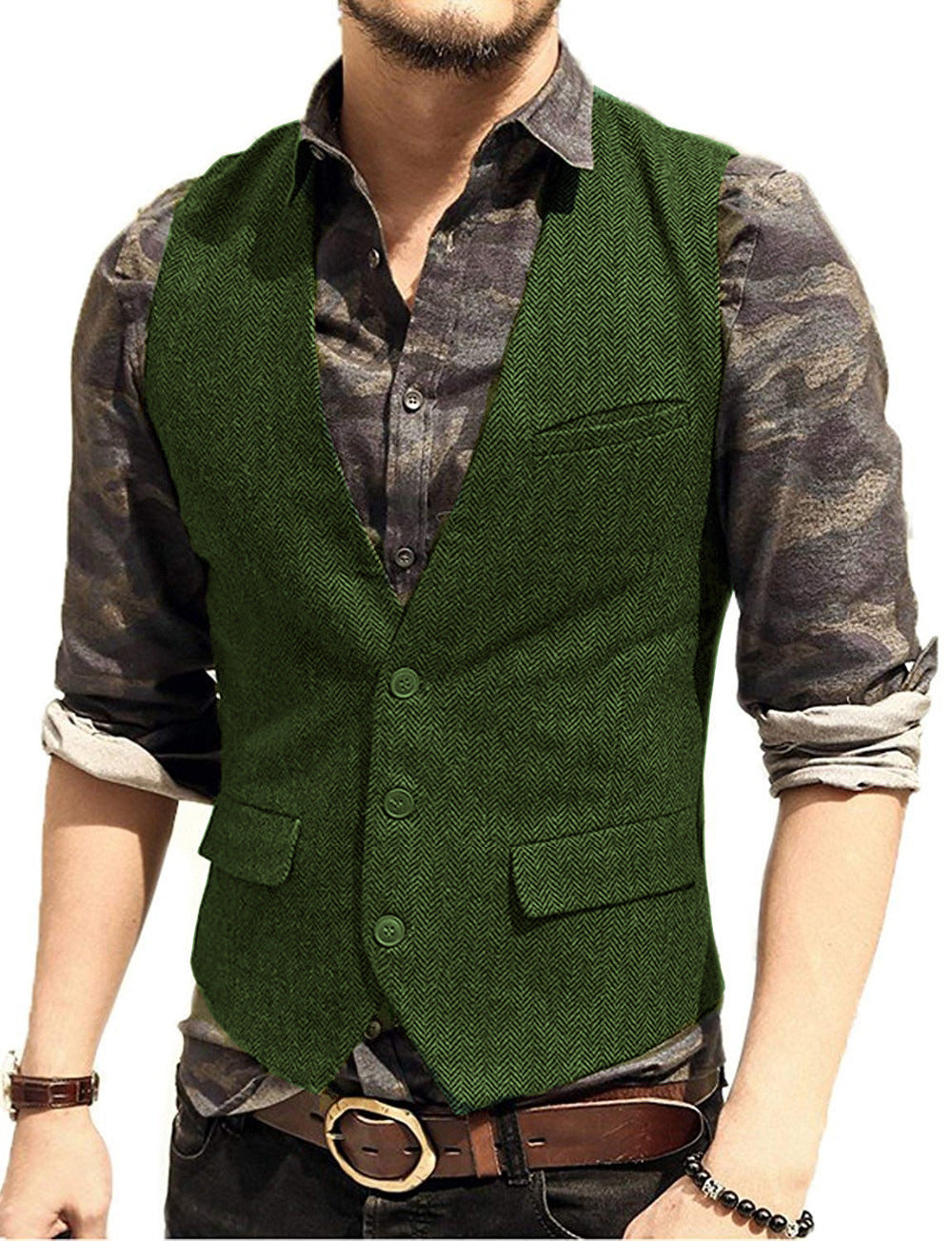 New Men's Groom Slim Casual Suit Vest