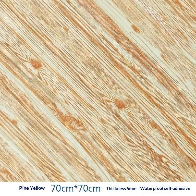 3D Wood-Grain Self-adhesive Wall Stickers