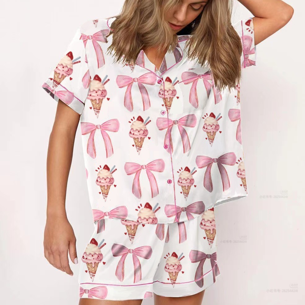 Digital Printing Can Be Outerwear Short-Sleeved Shorts Suit Women
