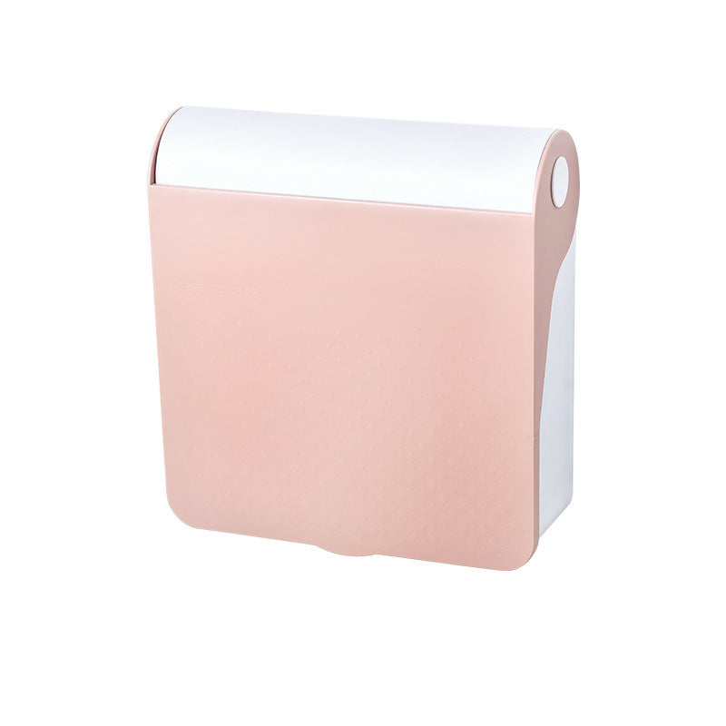 Plastic Cosmetic Storage Box Wall-Mounted Storage Rack With Mirror