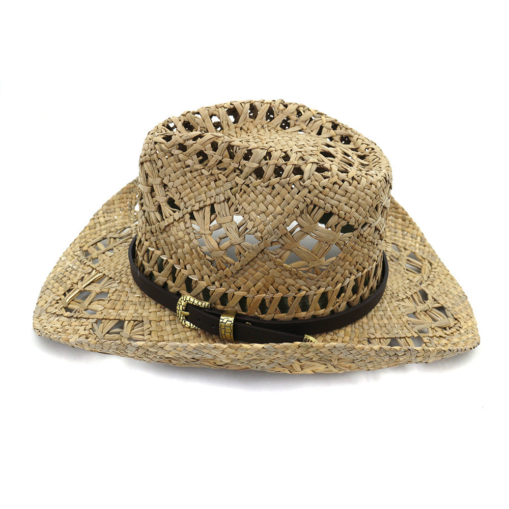 Natural Salt Grass Handmade Men's Cowboy Hat