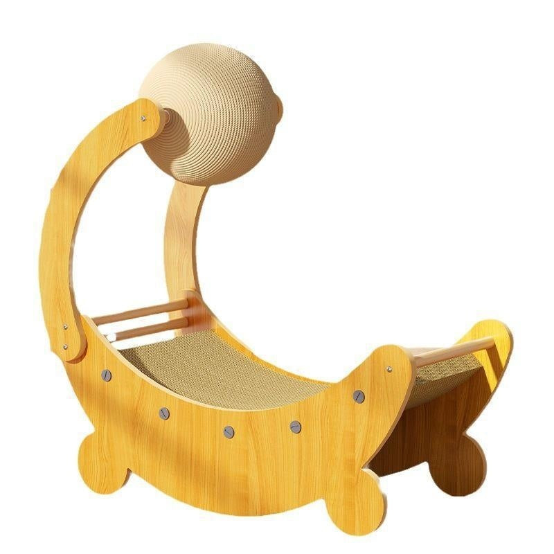 Moon Boat Shape Grinding Paw Chasing Ball Cat Scratch Board