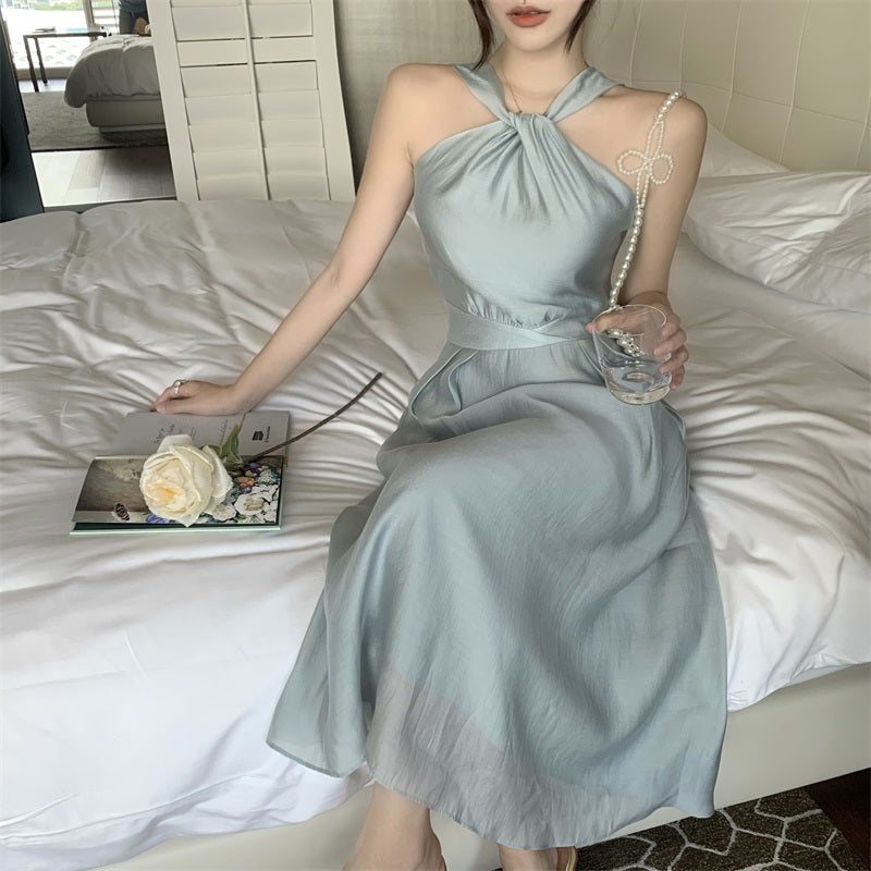 Women's Summer French Halterneck Dress