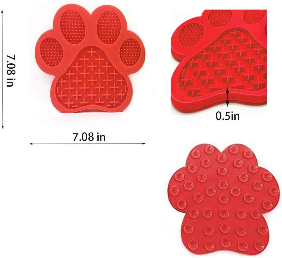 Dog Licking Mat For Anxiety Peanut Butter Slow Feeder Dog Bowls Dog Licking Pad With Strong Suction To Wall For Pet Bathing Grooming,and Dog Training
