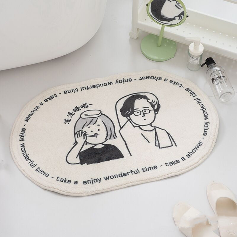 Bathroom Fashion Absorbent Non-Slip Floor Mat