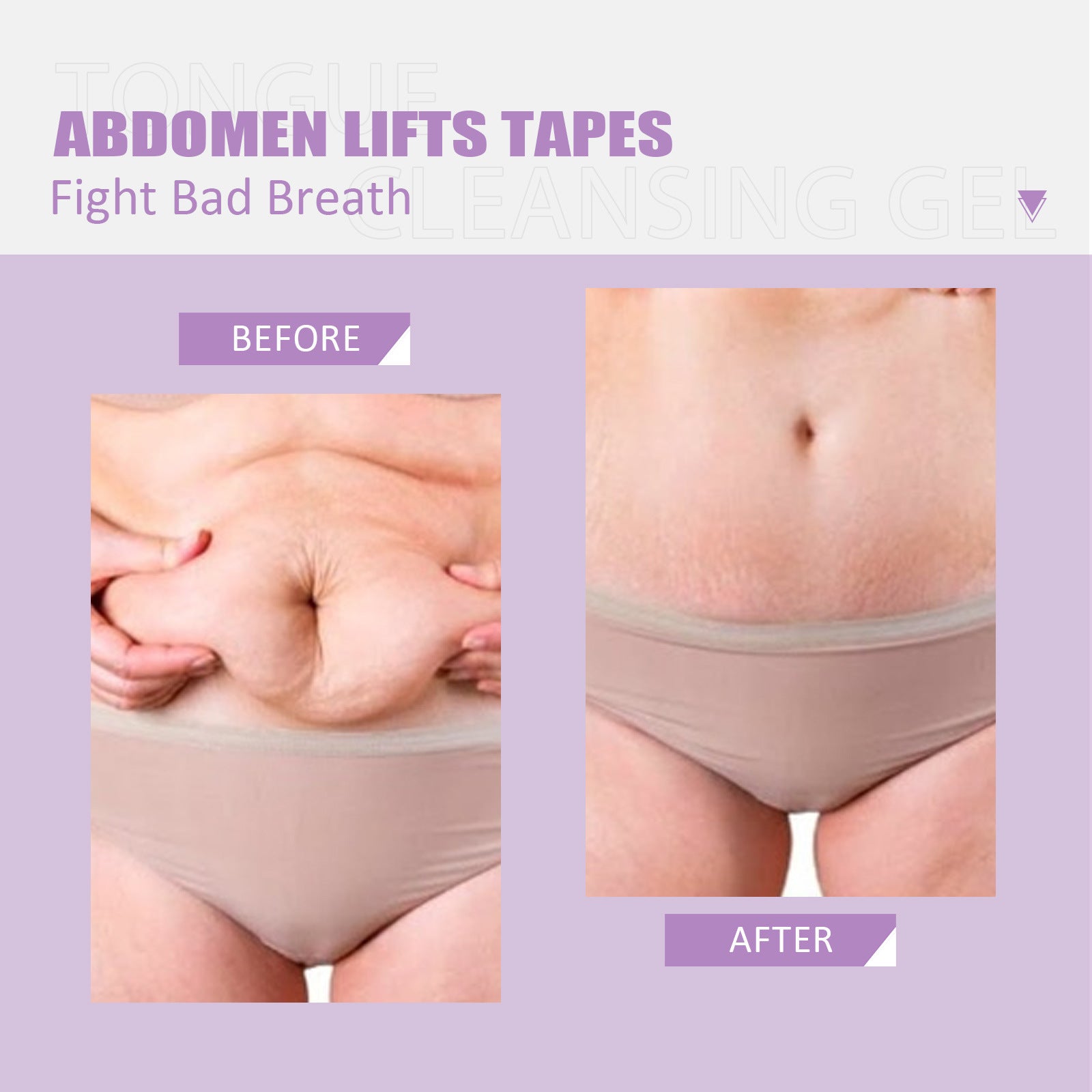 Eelhoe Abdomen Lifting Tapes Belly Pad Anti Wrinkle Remover Skin Care Easy To Use