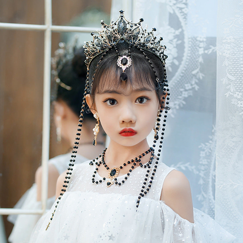 Children's Lolita Fringed Crown Catwalk Crown Hair Accessories
