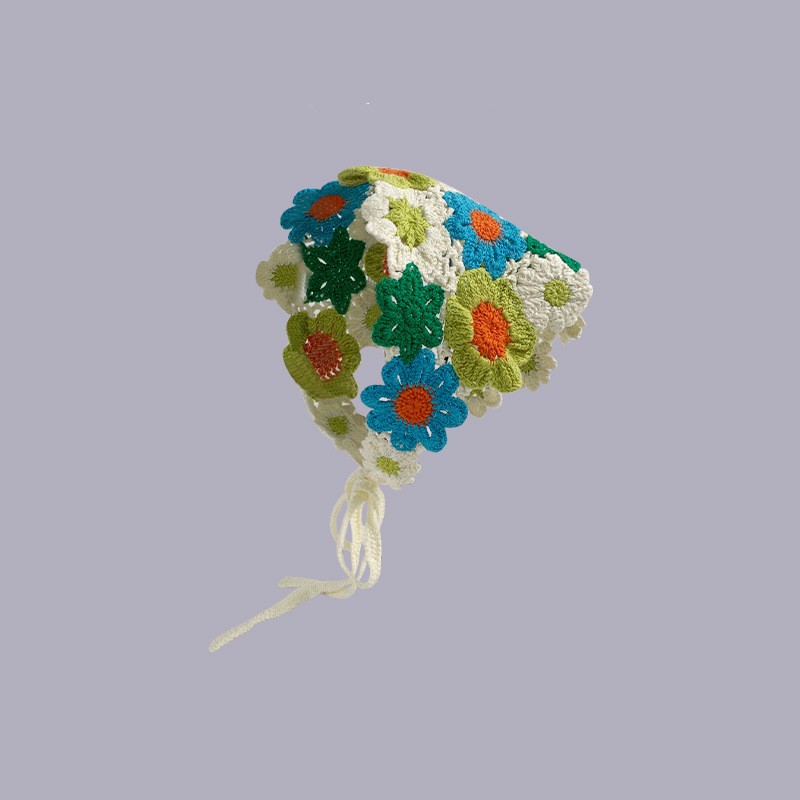 Retro French Knitting Kerchief Women