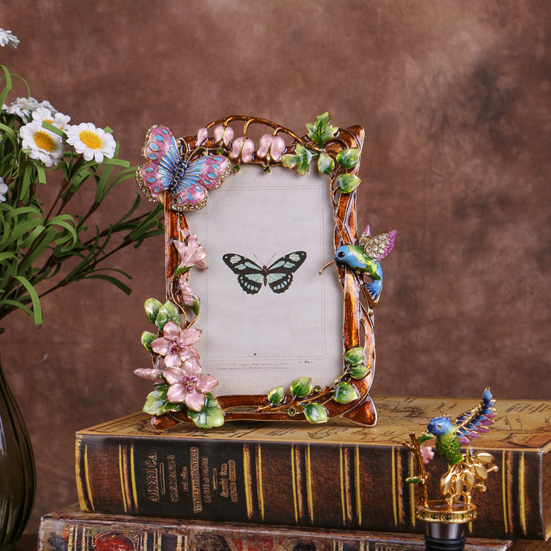 European Creative Enamel Metal Photo Frame