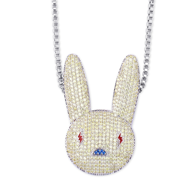 Full Zircon Rabbit Necklace