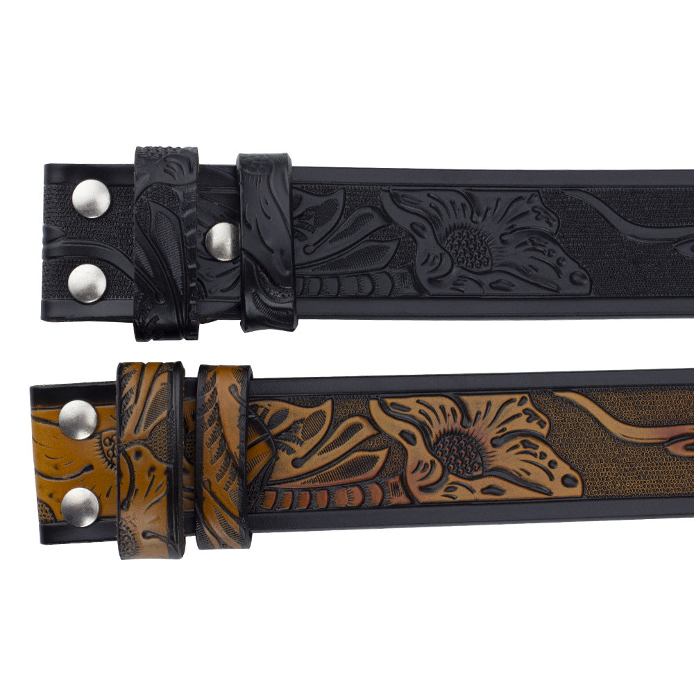 Buckle Free Cow Pattern Belt