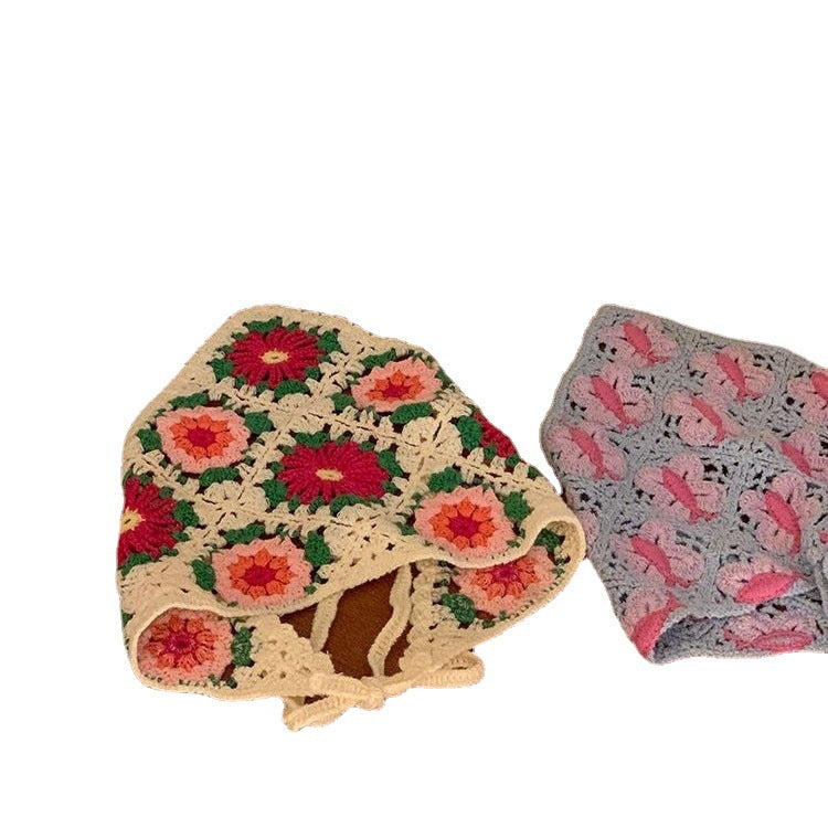 Retro French Knitting Kerchief Women