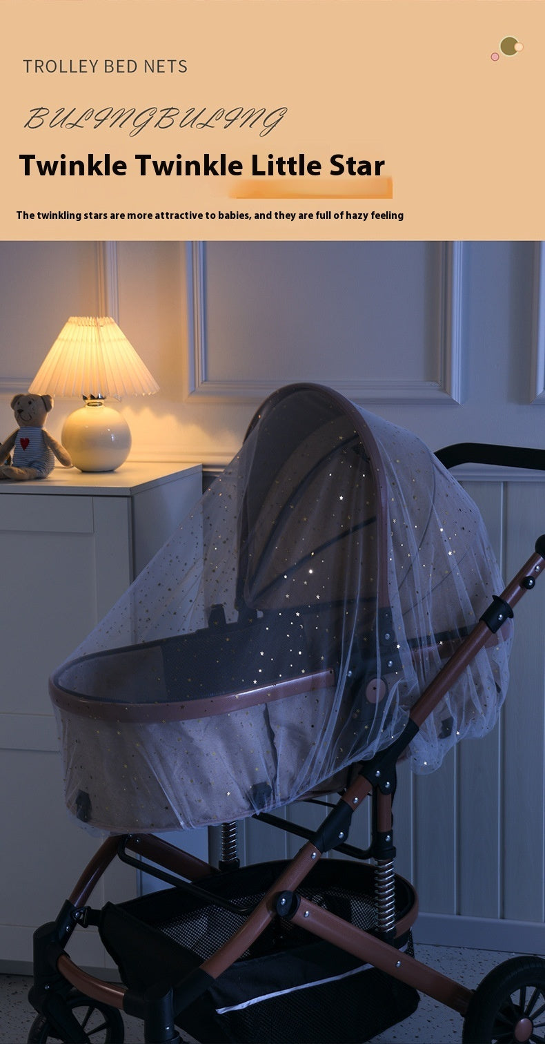 Infantile Mosquito Net Complete-Type Printing Stroller Mosquito Nets